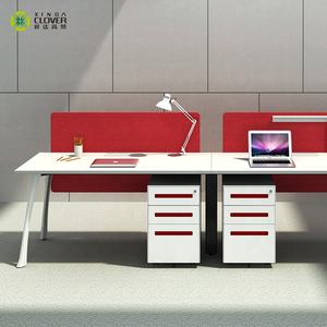 Muebles DE OFICINA DE ACERO Escritorio de oficina para 2 personas Mesa de estación de trabajo lineal de moda - Product Image 1