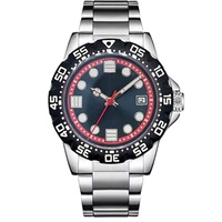 Montre analogique de sport de luxe pour homme avec boîtier en acier inoxydable de 38 mm et bracelet, mouvement automatique mécanique, résistante à l'eau