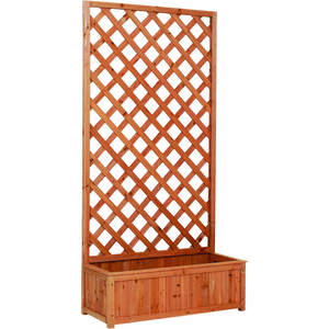 Panel de rejilla rectangular de 90x40x180H con accesorios exteriores de maceta - Product Image 2