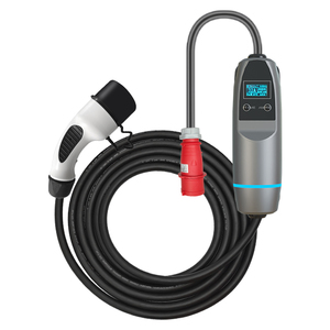 เครื่องชาร์จรถยนต์ไฟฟ้าแบบพกพา Khons 7kw 11kw 22kw ชนิดที่ 2 สีแดง <span class=keywords><strong>Cee</strong></span> พร้อมสายเคเบิล 5 เมตร เครื่องชาร์จรถยนต์ไฟฟ้าแบบเร็ว 16a 32a - Product Image 1