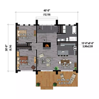 Maison de vacances préfabriquée en structure acier, maison modulaire, chalet, suite de jardin, villa, casas préfabriquées, cabane