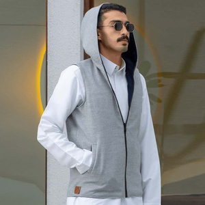 Tùy chỉnh Arab vest hồi giáo saudi Arabic hai mặt người đàn ông áo ghi lê shalwar <span class=keywords><strong>kameez</strong></span> Áo ghi lê với Hoodie - Product Image 4