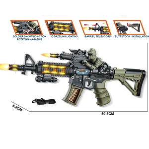 Pistolet <span class=keywords><strong>jouet</strong></span> électrique M416 51CM, pistolet <span class=keywords><strong>jouet</strong></span> lumineux à vibrations ; pistolet <span class=keywords><strong>jouet</strong></span> à piles avec son ; canon rétractable, soldat en mouvement - Product Image 4