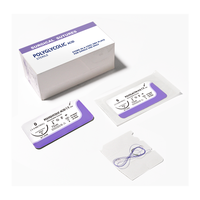 Sutures chirurgicales résorbables PGA910/PDO personnalisables en gros, 75 cm, 90 cm, 40 mm, 3/0, avec aiguilles coupantes