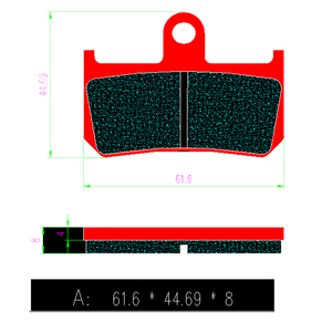 Pastillas de freno traseras delanteras de cerámica para motocicleta de alto rendimiento para Yamaha <span class=keywords><strong>VMAX</strong></span> <span class=keywords><strong>1700</strong></span> 09-14 almohadillas de fricción para motocicleta FA442 - Product Image 3