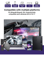 Nuevo Control de Juego con Cable para PC, Mando de Juego USB con Joystick para PS3, Mando de Juego con Doble Vibración para PC Windows X 8 10 11 IOS MAC Android