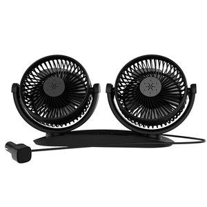 Ventilador eléctrico para coche R-8037, 12V 24V, de doble aspa, USB, para camiones ligeros, con montaje por ventosa. - Product Image 1