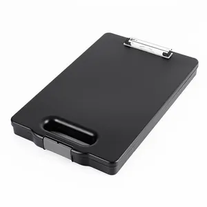 Atacado caso caixa de prancheta-Tamanho de carta portátil pp durável feito à mão pasta clipboard personalizado com caixa de armazenamento