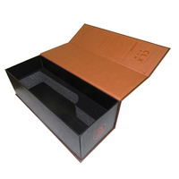 Boîte cadeau en carton avec insert en mousse de luxe, toucher doux, papier pour bouteille de vin, spiritueux, whisky