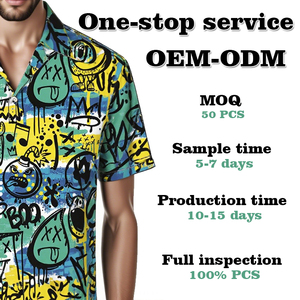 Chemises Hawaïennes Personnalisées d'Été pour Homme - T-shirts Aloha Tropicaux Décontractés pour la Plage - Product Image 2