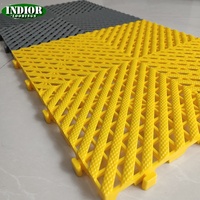 Dalles de sol de garage modernes emboîtables de 20 mm, antidérapantes, avec système de drainage pour lavage de voitures, en plastique PP PVC, pour parkings et sites sportifs