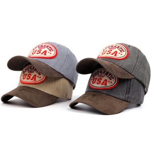 Manufacturer Wholesale of New Vintage USA Waterproof Baseball <b>Caps</b> Street Style Jersey Fabric for Four Seasons - Product Image 1