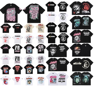 T-shirt décontracté à manches courtes pour hommes et femmes, imprimé, 100% coton pur, série Fashion Hell, été - Product Image 5