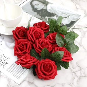 Artificial Flowers <strong>Roses</strong> Real Looking <strong>Fake</strong> <strong>Roses</strong> with Stem for DIY Wedding Bouquets Arrangements Party Party Home Decorations - Product Image 3