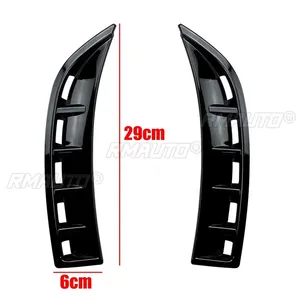 Pair Front Bumper Side Air Vent <b>Splitter</b> Spoiler Canard Gloss Black Carbon Look for Mercedes CLA Class C118 CLA180 CLA200 2020+ - Product Image 4