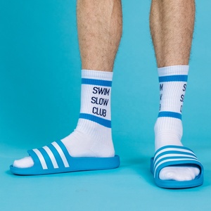 Tùy Chỉnh Tên Thương Hiệu Thiết Kế Trắng Athletic Chạy Calf Sport Socks Với Cushion - Product Image 3