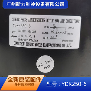 Motor Asíncrono Monofásico Changzhou YDK-250-6 220-240V para Reemplazo de Ventilador Exterior de Aire Acondicionado - Product Image 2