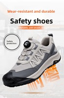 Chaussures de sécurité à bout rotatif en acier, basses, avec empeigne en maille respirante et légère, protection contre les chocs aux orteils