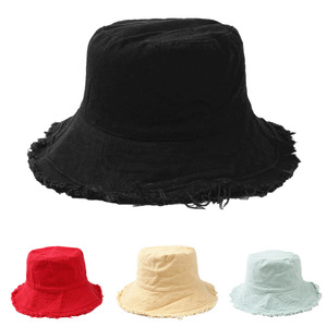 Chapeau de seau en coton effiloché brodé à la mode-Styles personnalisables et service OEM disponible pour la vente en gros - Product Image 1