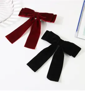 Velvet Hair Ties Bows for Women Back to School Gifts Headdress Decor Baby Girl Stuff Hair Accessories Girl Cute Hair Clips