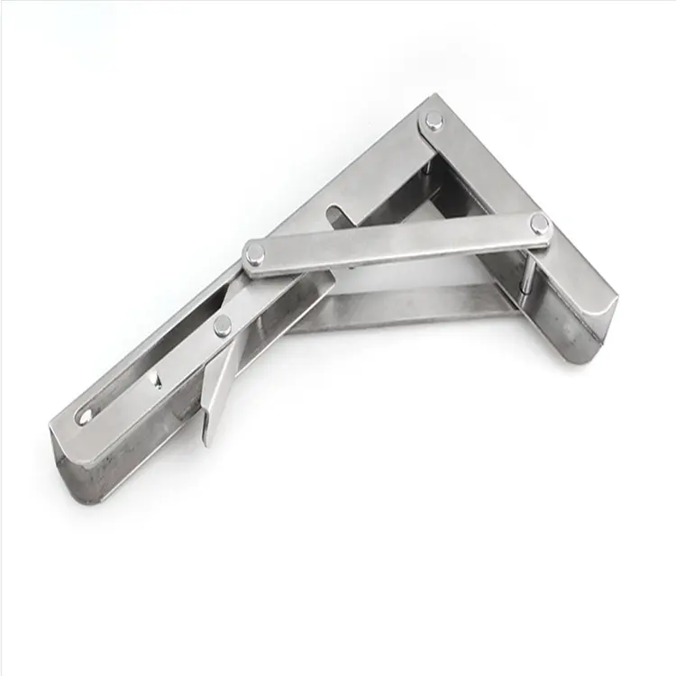 Heavy Duty 10 16 inch L Shaped Adjustable Shelf Support Brackets For Wall Folding Tables Stainless steel folding Shelf bracket