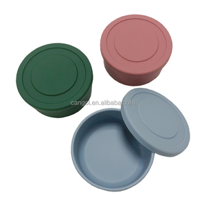 Boîte à <span class=keywords><strong>bento</strong></span> ronde en silicone sans BPA Boîte à lunch en silicone de qualité alimentaire Conteneur de stockage de fruits pour enfants et adultes Boîte à collation - Product Image 2