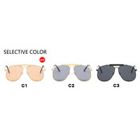 Vente en gros 2024 monture en métal double pont personnalisé lunettes de soleil fabricant Golden Aviation UV400 Polit lunettes de soleil en métal