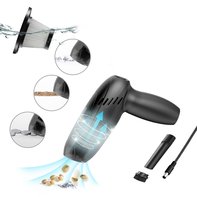 New Professional Portable Battery Powered Rechargeable Handheld Cordless Mini Multi-function 2000mAh Wet Dry Car Vacuum Cleaner