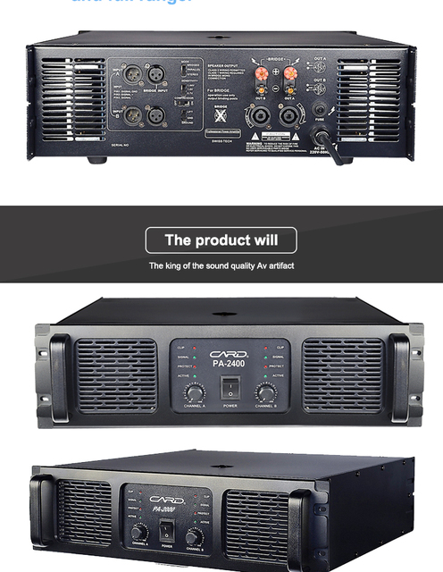 Stage Concert Public Address pa Amplifiers 1200W 1800W Class h 2 Channels Professional Amplifiers