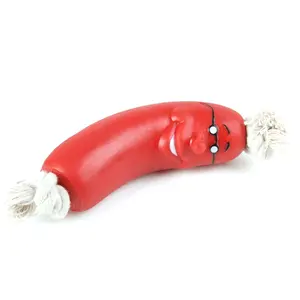 Super Lifelike Delicious Food Sausage Hamburger Rubber Dog Chew Toy