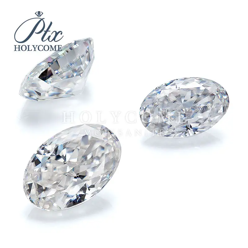 Prezzo all'ingrosso GRA VVS1 ghiaccio frantumato ovale Moissanite produttore pietra sintetica D colore bianco gioielli Moissanite diamante