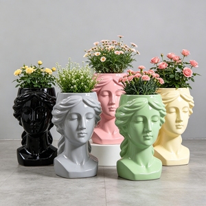 <span class=keywords><strong>Maceta</strong></span> con Forma de Perro A50, <span class=keywords><strong>Maceta</strong></span> con Diseño de Gato de Dibujos Animados, Escultura de Resina, Decoración Personalizada para Hogar, Jardín, Centro Comercial, Hotel - Product Image 2