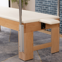 Machine de Pilates Reformer Portable et Réglable en Bois de Hêtre, Vente Directe Usine, pour Amincissement Corporel, Fitness, Pilates Cadillac, Studio de Yoga