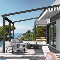 Pare-soleil Coulissant Pliant Lèvre Toit Extérieur Auvent Rétractable Cadre En Aluminium Polyester Voile 6m Projection Interrupteur Ordinaire Pergola
