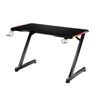 Table de jeu E-sport RGB Bureau de jeu PC avec éclairage LED Bureau de jeu ergonomique pour ordinateur
