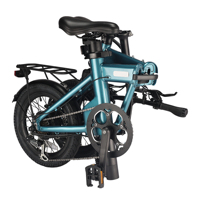 Vélo électrique pliable portable TopRideX 2026 de 16 pouces, en alliage d'aluminium léger, 250W sans balais, 7 vitesses, frein à disque, batterie au lithium