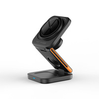Soporte inalámbrico plegable de carga rápida 3 1, soporte multifunción para teléfono móvil para iPhone, reloj Airpods, salida de 5V/1A, protección OTP