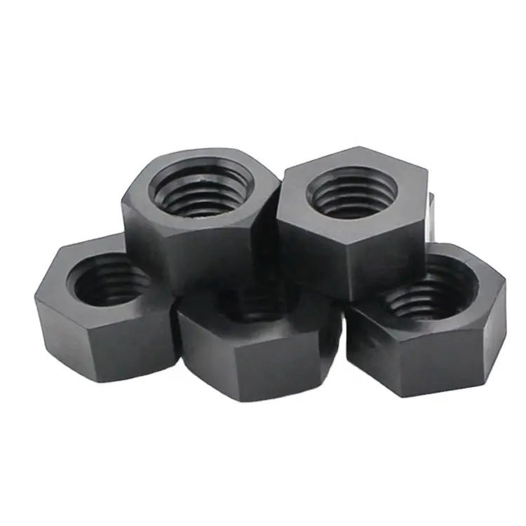 DIN934 M2 M2.5 M3 M4 M5 M6 M8 M10 M12 Preto Parafuso De Nylon Nylon Hex Porca de Hexágono Porcas De Plástico