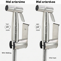 Pulvérisateur de bidet portable multifonctionnel avec tuyau à pression d'eau réglable, kit de lavage féminin et pour animaux de compagnie, pour salle de bain