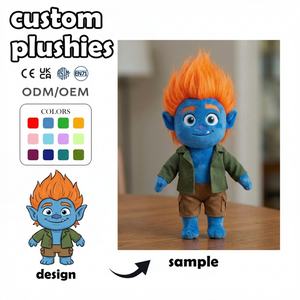 Peluches Personalizados con Logotipo, Fabricante de Juguetes de Peluche, Peluche de <span class=keywords><strong>Personaje</strong></span> Azul y Blanco Personalizado, Muñeco de Peluche - Product Image 3