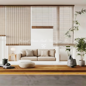 Cortina Tubular Personalizada de Fábrica JOYE (80% Hilo de Ramio/20% Bambú) Moderna con Retardante de Llama Integrado para Uso en Hogar, Hotel y Oficina, Protección Solar - Product Image 2