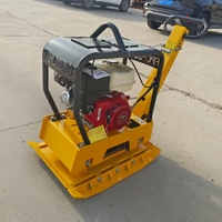 Compacteur à plaques réversible FPC-220, compacteur vibrant portatif pour le compactage du sol et des chaussées en asphalte