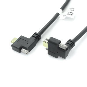 Personalizado Ángulo hacia arriba Ángulo hacia abajo Montaje en Panel de 90 grados USB 3,0 USB 3,1 Tipo C Cámara de bloqueo de doble tornillo PD <span class=keywords><strong>Cable</strong></span> de carga <span class=keywords><strong>r</strong></span>ápida - Product Image 5