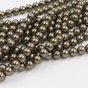 Color verde oliva buena calidad <span class=keywords><strong>10mm</strong></span> Roubd perlas imitación Mar del Sur perla Stock para la fabricación de joyas perlas sueltas - Product Image 6