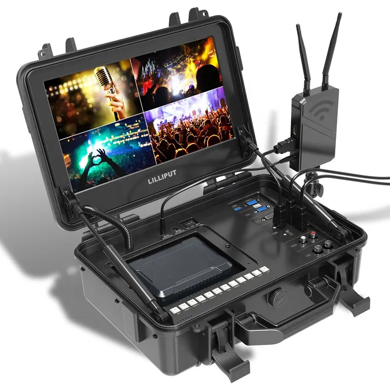 Moniteur de radiodiffusion Portable professionnel en USB SDI, pour la Production de films, vue multiple, robuste, 12 v, 4K, HDMI, DVI