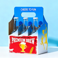 Boîte de transport pour canettes de bière en carton ondulé avec logo personnalisé, vente chaude, pour l'emballage des boissons