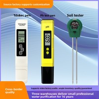 Kit combiné de testeur d'eau et de sol 3 pièces - pH-mètre numérique + Testeur TDS/EC/Température + Testeur d'humidité/luminosité/pH du sol pour jardin et aquarium