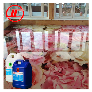 ユニークなガラスリップルなし3DPVCフロアエポキシ樹脂家庭用、モール用 - Product Image 1