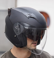 Casque de moto demi-face personnalisé certifié DOT, prix d'usine, casque de scooter à face ouverte pour la conduite