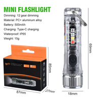Mini lampe torche LED portable multifonctionnelle pour le camping et la randonnée, avec corps en ABS, aimant et porte-clés, fabrication sur mesure OEM/ODM